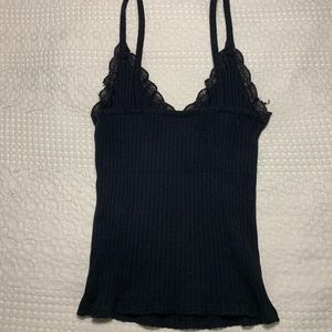 TOPSHOP Lace Trim V-Neck Tank